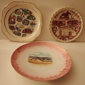 Vintage Souvenir Plates - Lot of 3